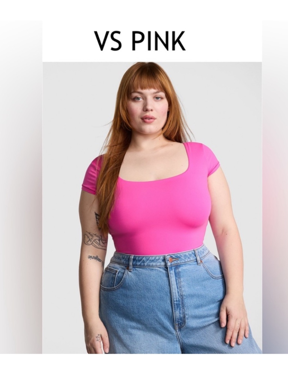 VS PINK Base Stretch Cap Sleeve Tank